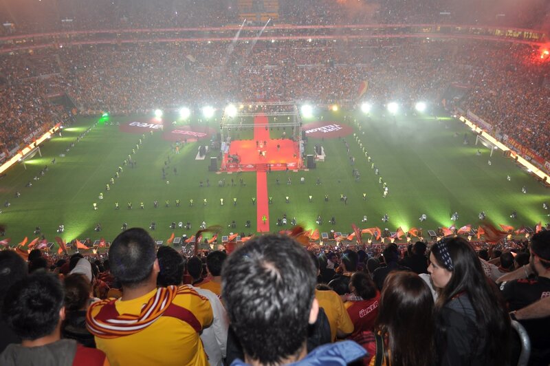 Stadium event with crowd