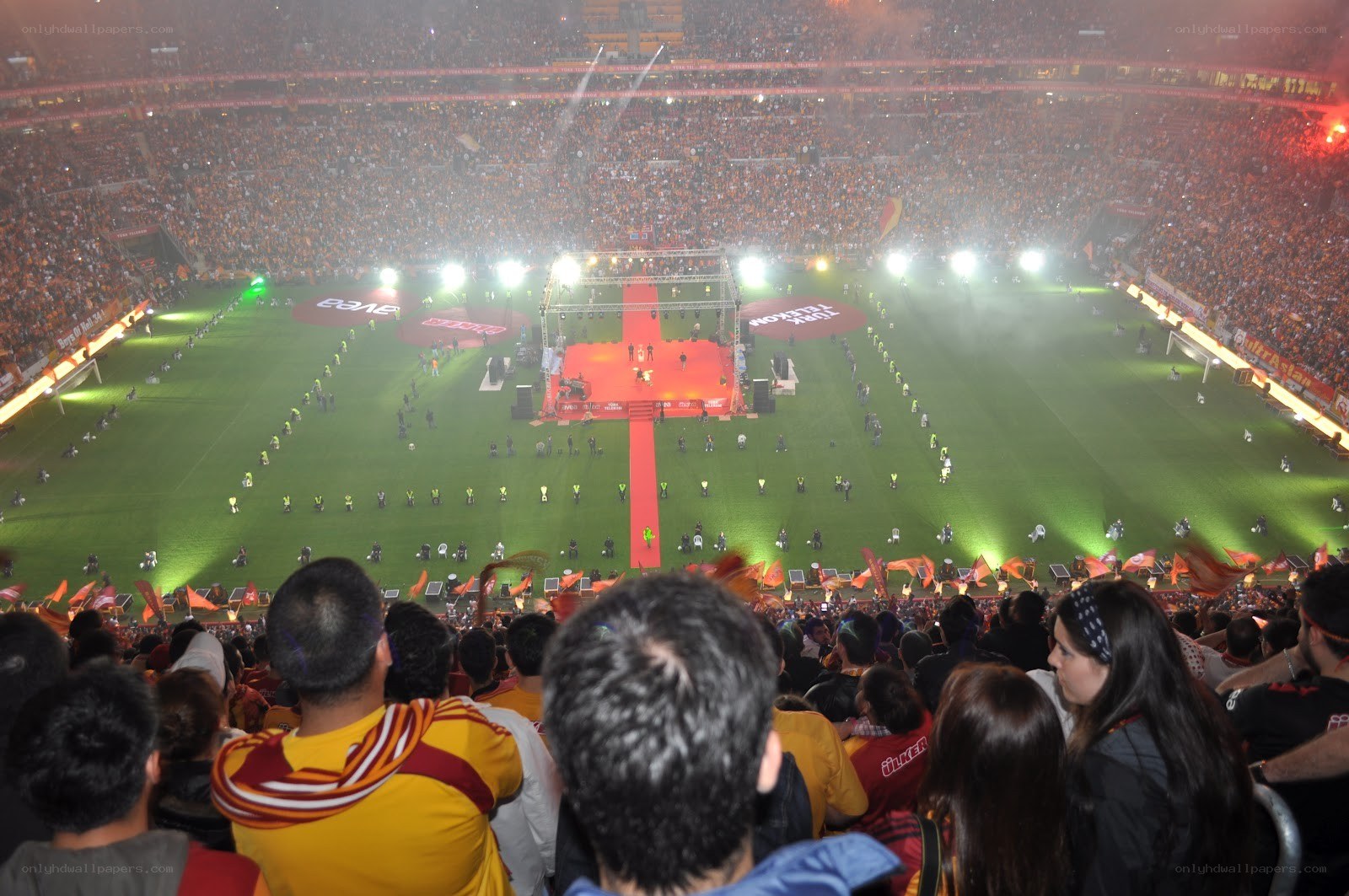 Stadium event with crowd