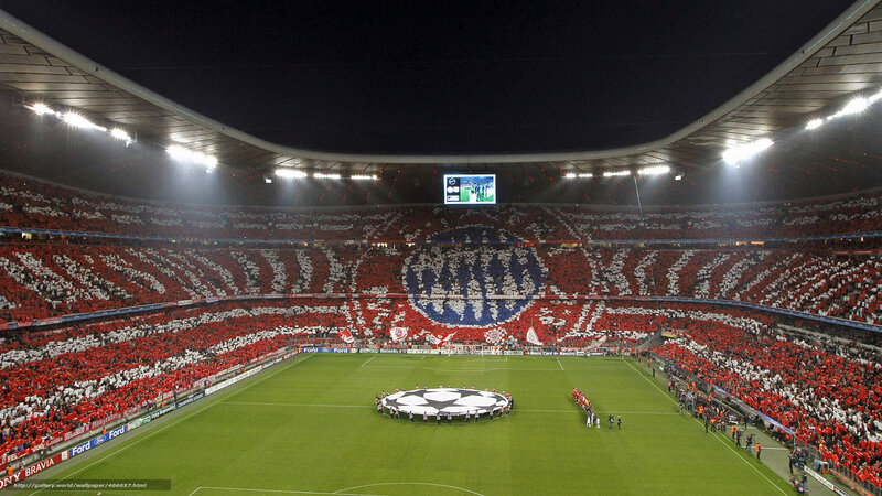 Stadium fan display at night