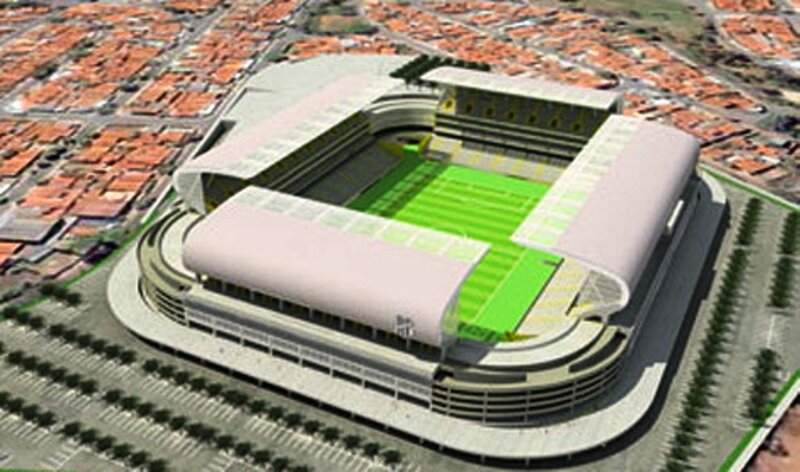Stadium with Green Field