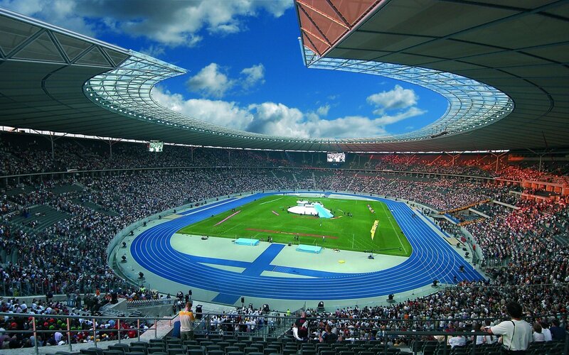 Stadium with Track and Field