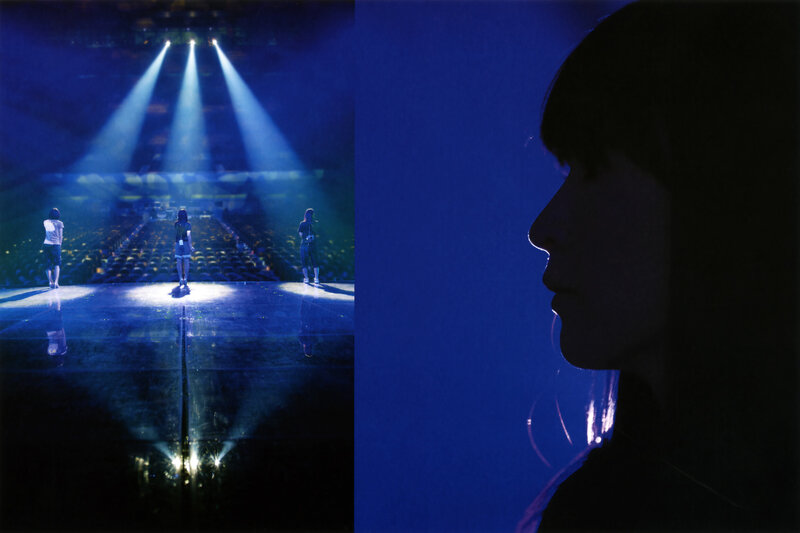 Stage performance with blue lighting