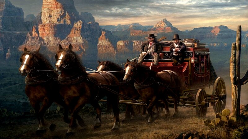 Stagecoach in Canyon