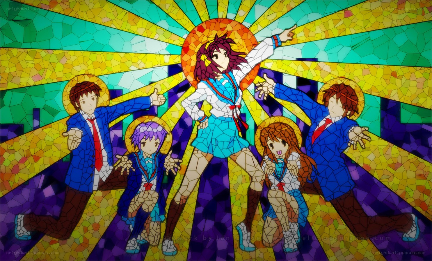 stained glass anime group