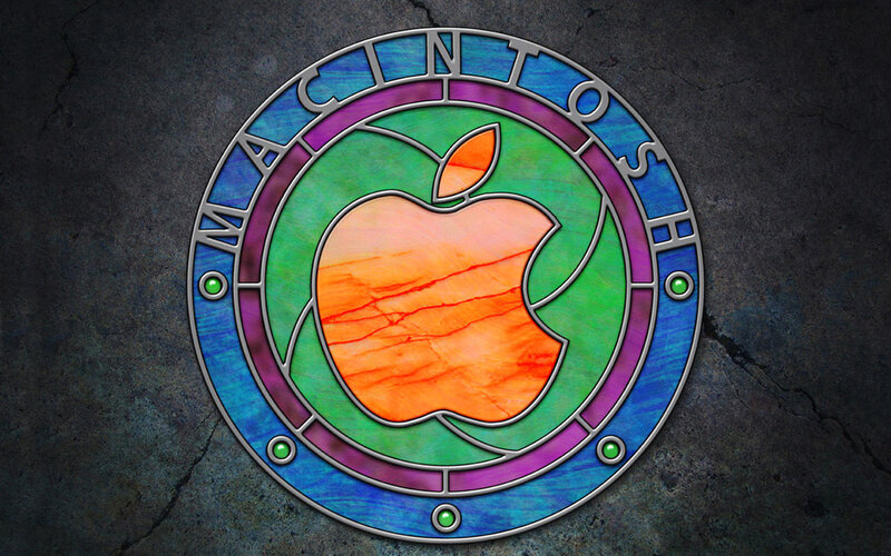 Stained Glass Apple Logo