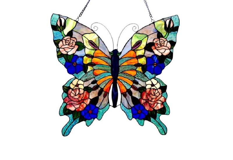 Stained Glass Butterfly — Blue