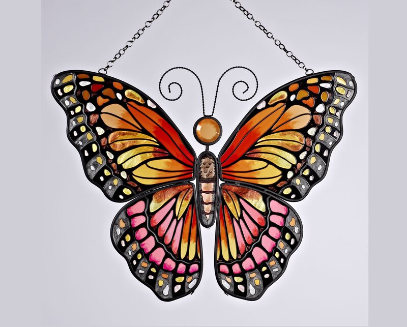 Stained Glass Butterfly — Orange