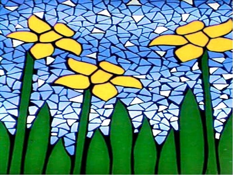 Stained glass daffodils
