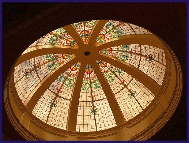 stained glass dome ceiling