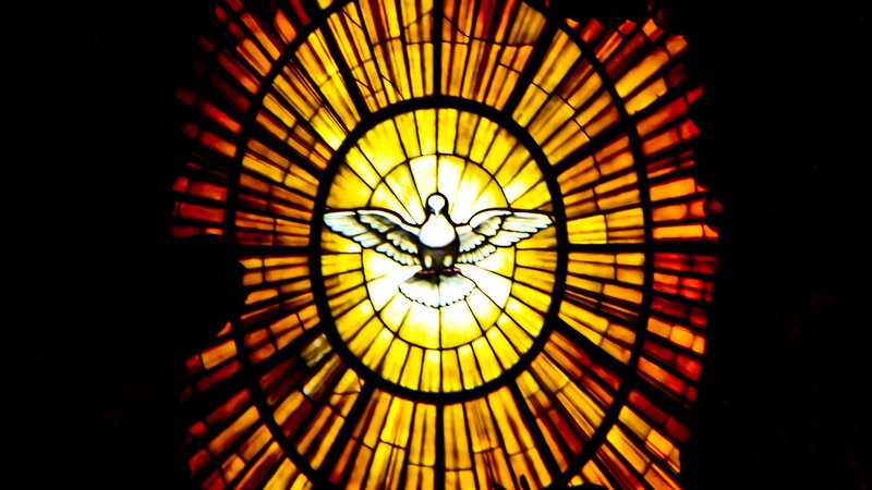 stained glass dove window