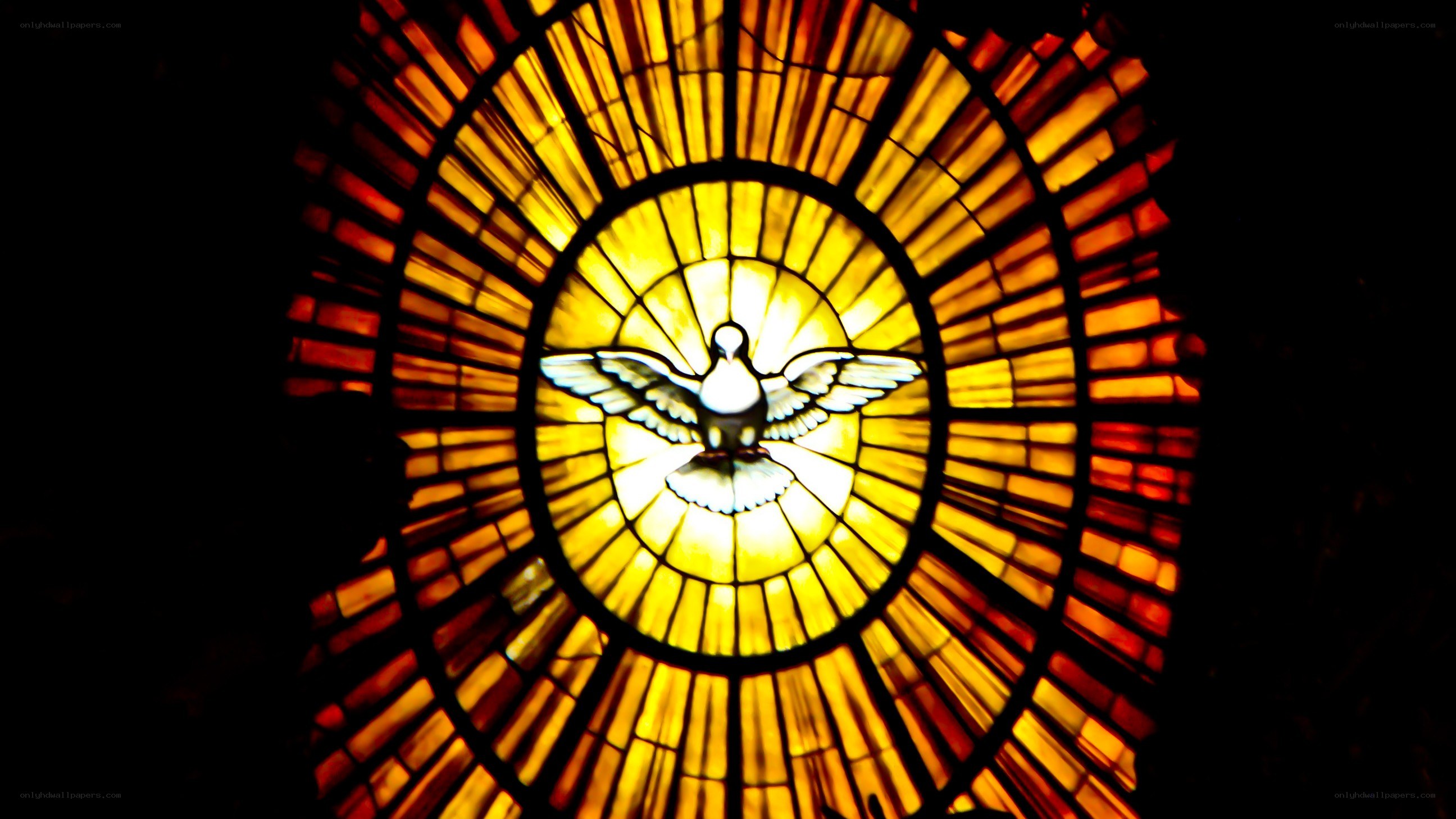 stained glass dove window