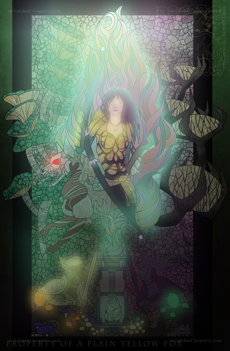 stained glass fantasy artwork