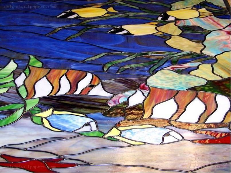 stained glass fish artwork