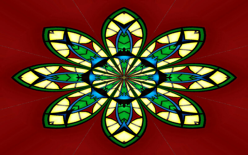 Stained Glass Flower Design