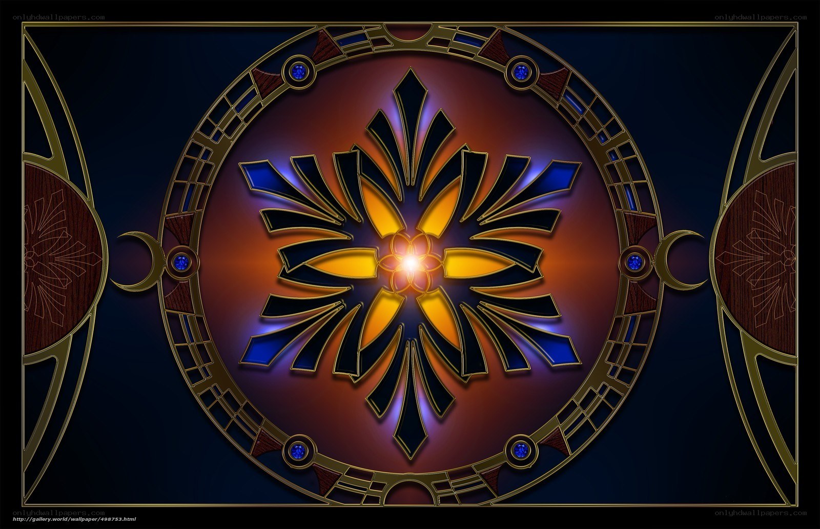 stained glass mandala design