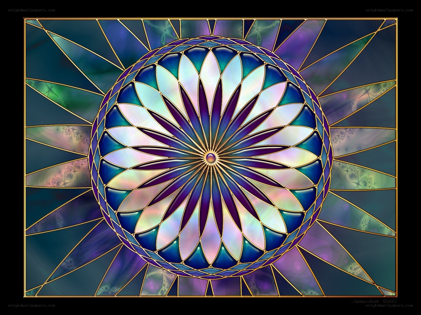 Stained glass mandala design