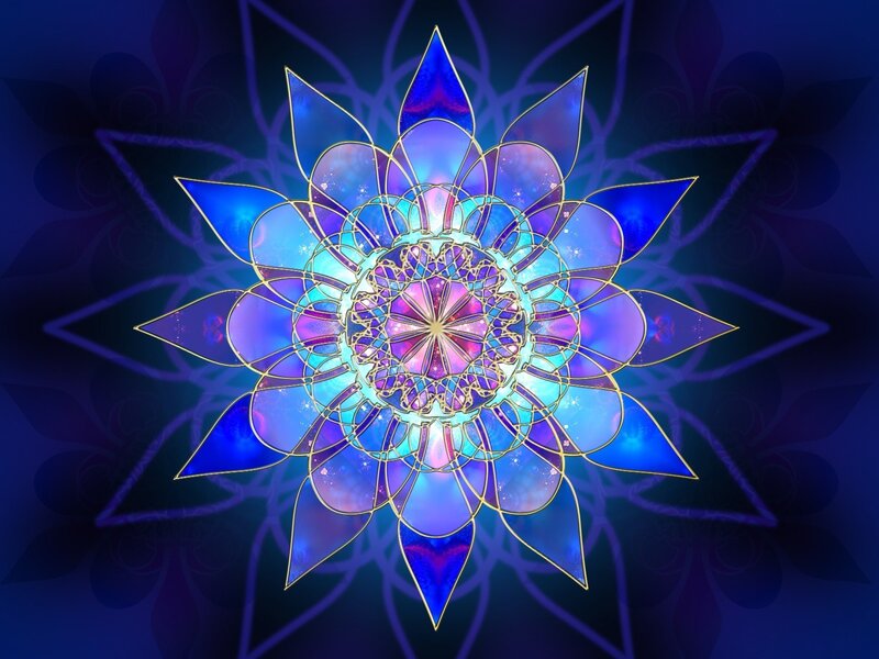 Stained glass mandala design