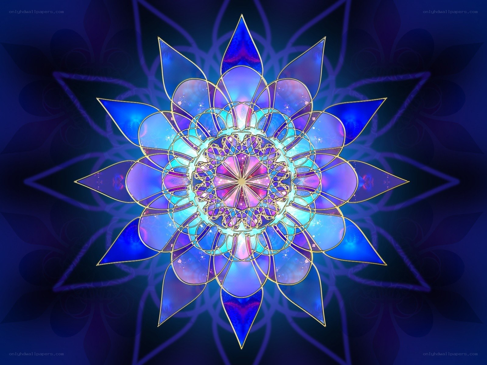 Stained glass mandala design