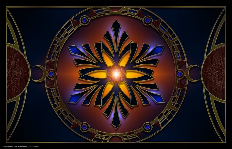 Stained Glass Mandala — Gold
