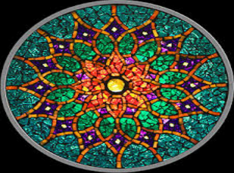 Stained Glass Mandala — Green