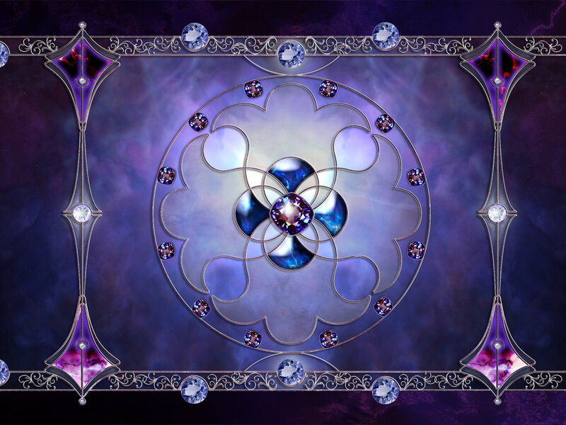Stained Glass Mandala — Purple