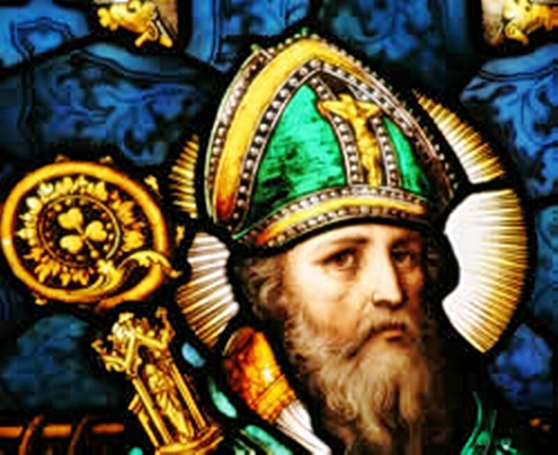 Stained glass of Saint Patrick