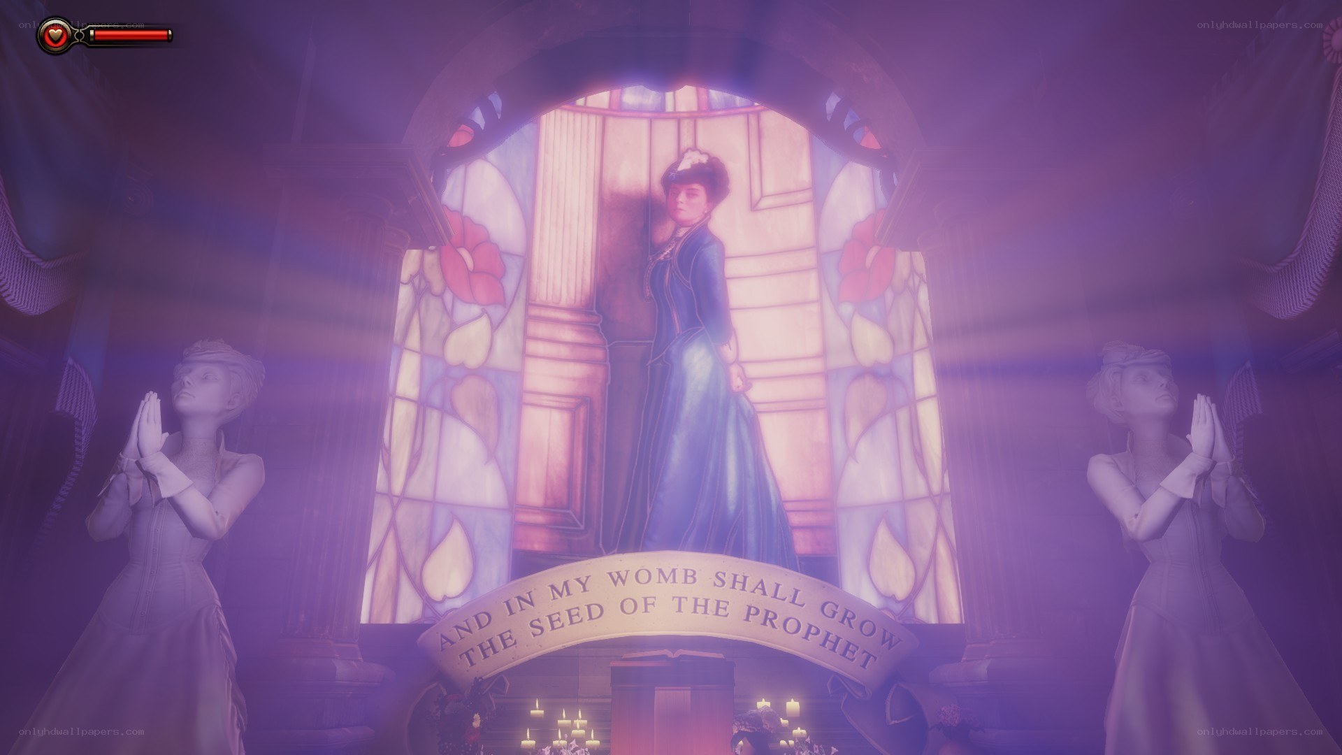 stained glass prophecy scene
