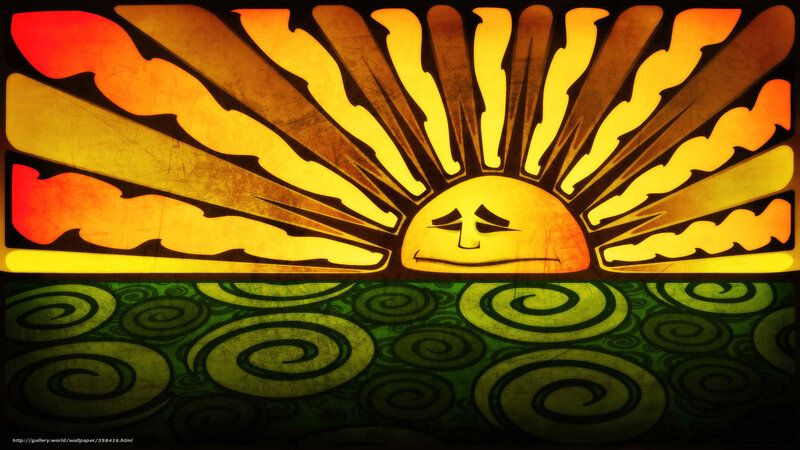 stained glass sun design