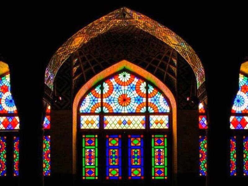 Stained Glass Window — Blue, Dramatic