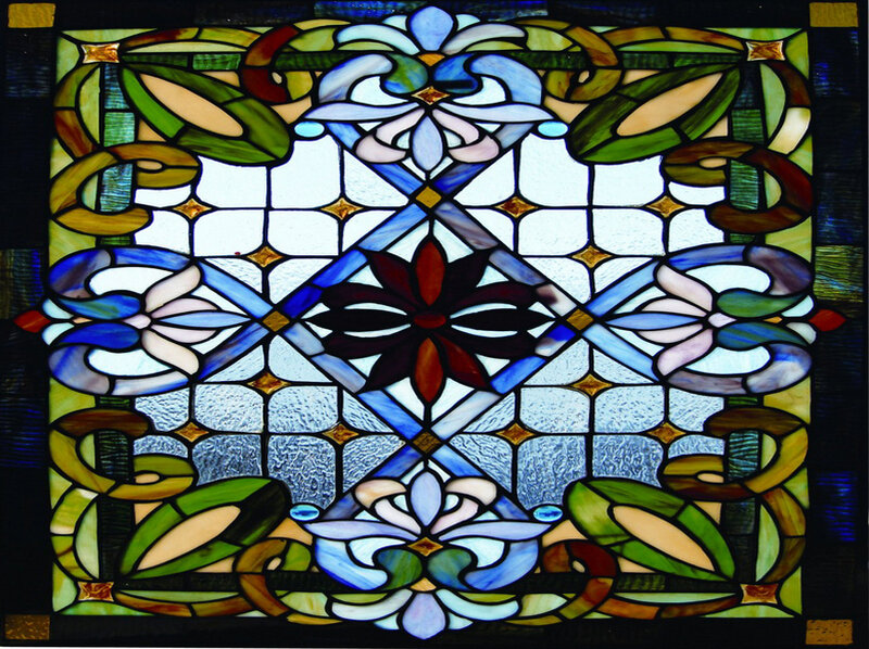 Stained Glass Window — Blue, Ornate