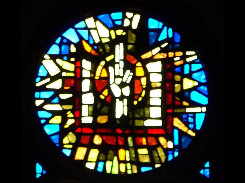Stained Glass Window — Blue, Serene, Photograph