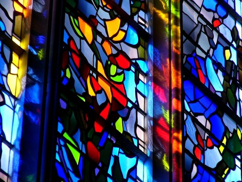 Stained Glass Window — Blue, Vibrant