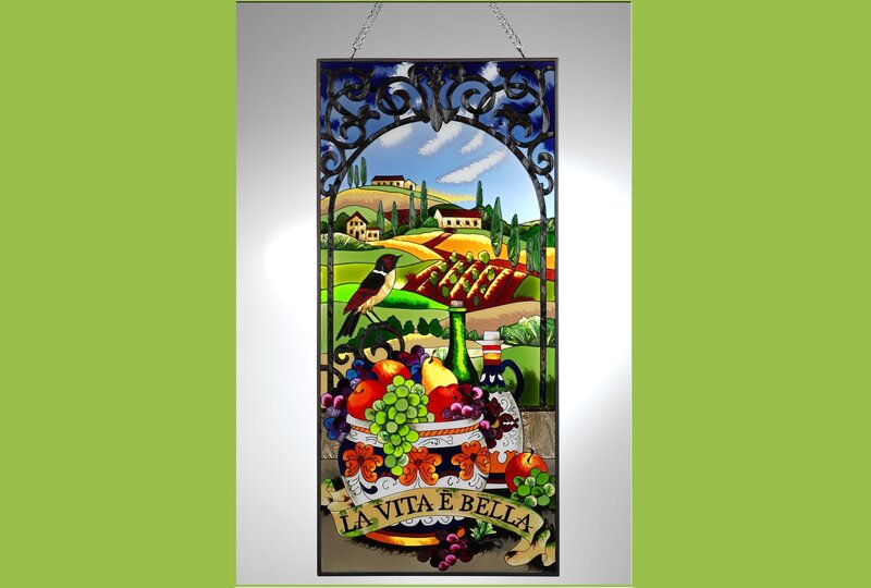 Stained Glass Window — Green, Serene, Afternoon, Illustration