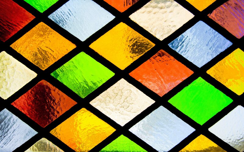 Stained Glass Window — Green, Vibrant