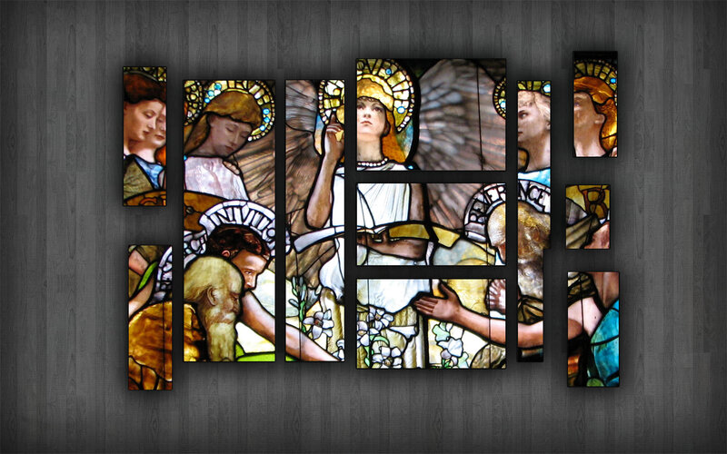 Stained glass window panels