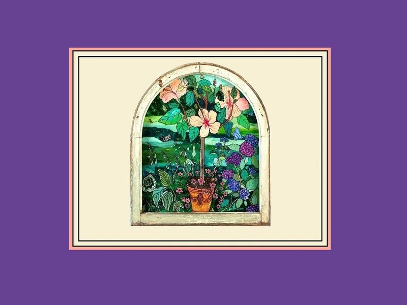 Stained Glass Window — Purple, Serene