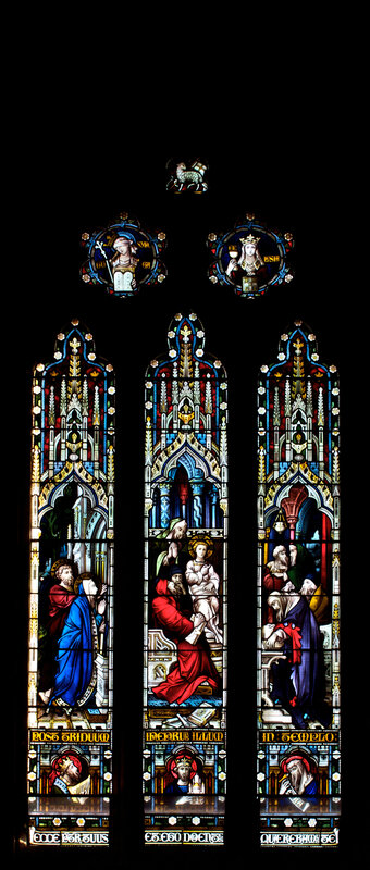 stained glass window triptych