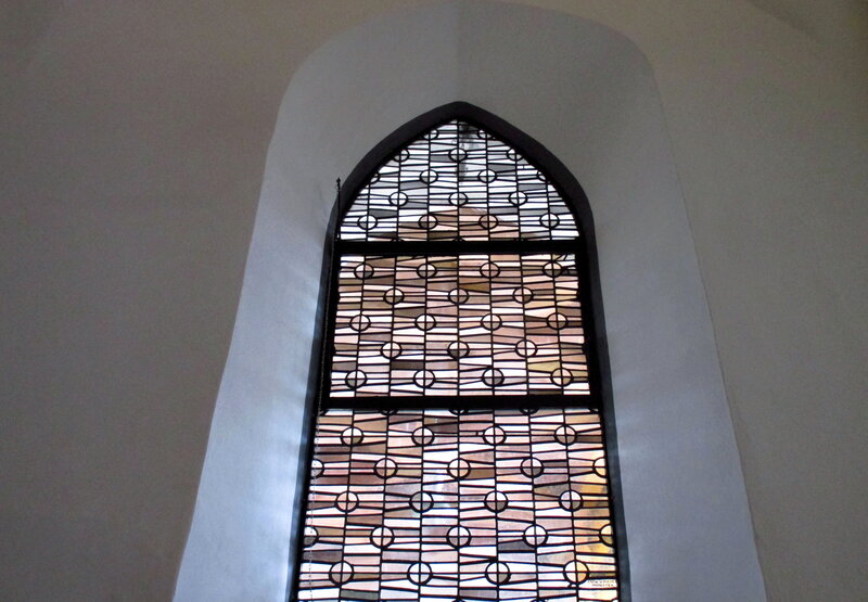 Stained Glass Window — White, Serene