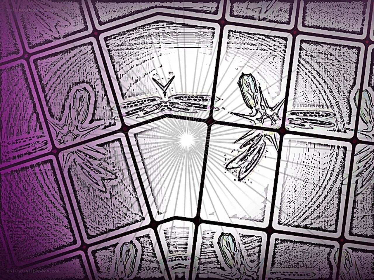 stained glass window with floral patterns