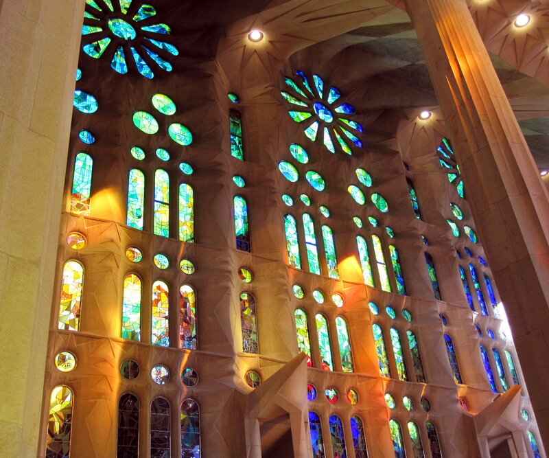 Stained Glass Windows — Blue, Dramatic, Photograph, Stained Glass