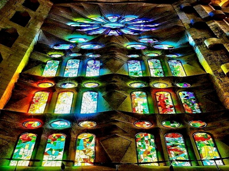 Stained Glass Windows — Blue, Dramatic