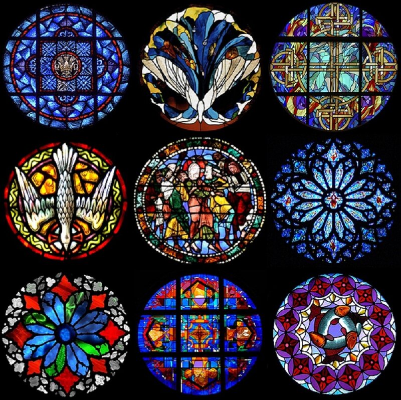 Stained Glass Windows — Blue
