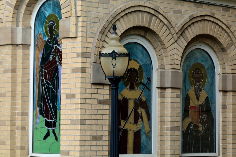 Stained Glass Windows — Brown, Serene
