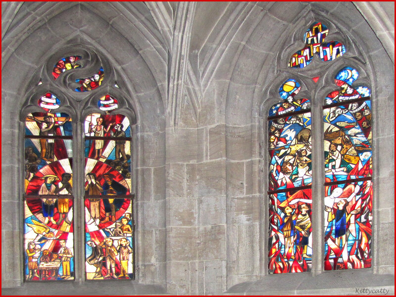 Stained Glass Windows — Red, Dramatic