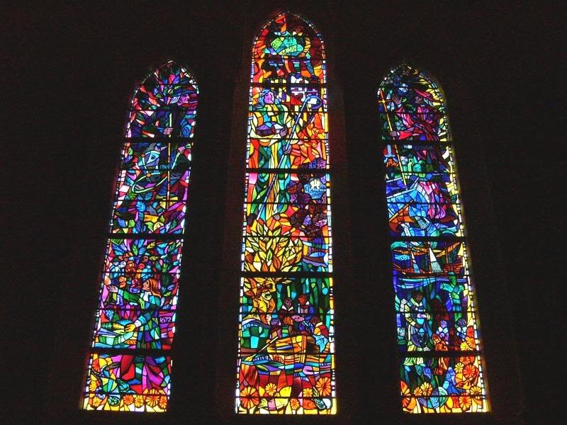 Stained Glass Windows — Red