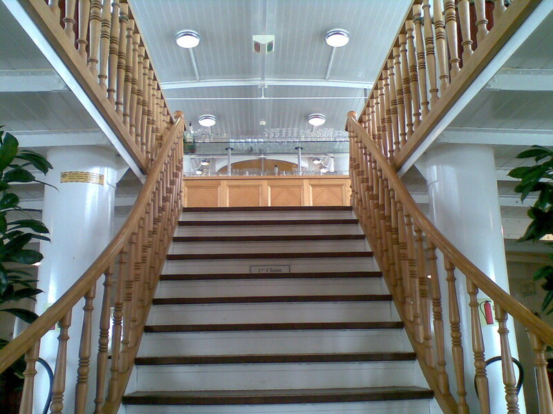 Staircase in a ship's interior