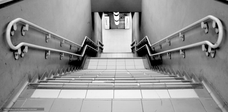 Staircase in a subway station