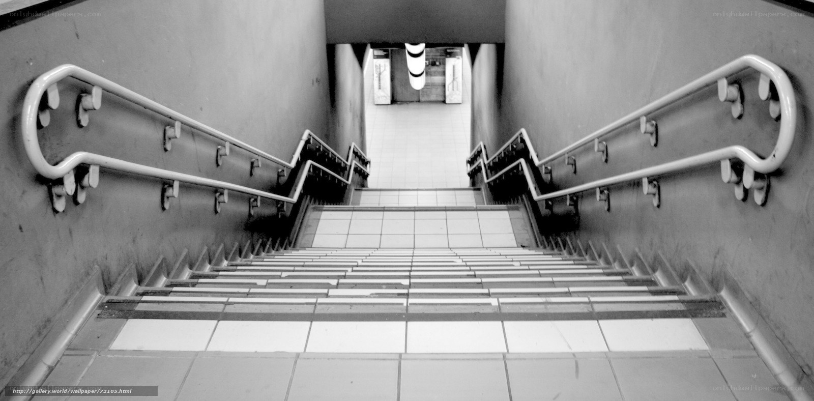 Staircase in a subway station