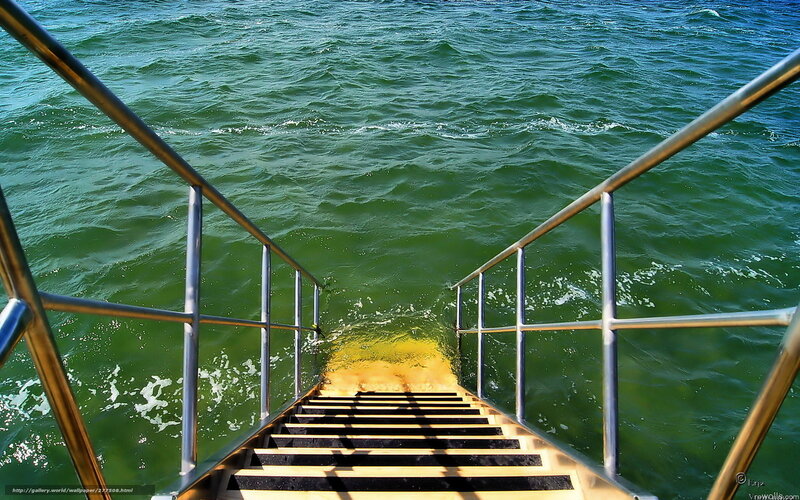 Staircase leading to the sea