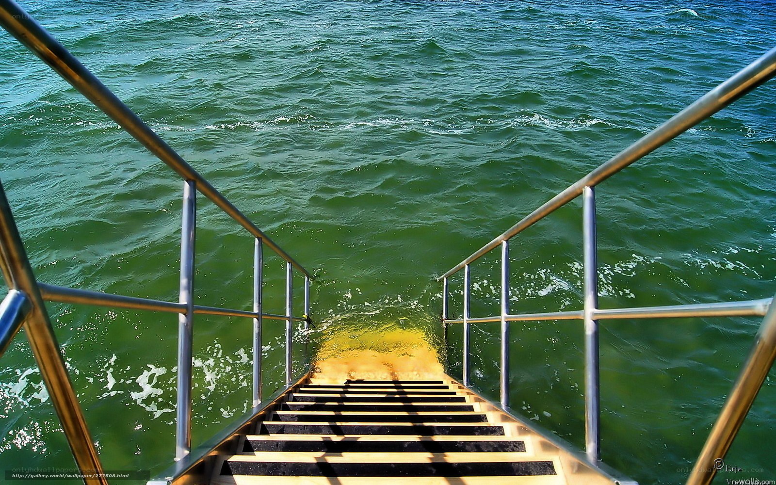 Staircase leading to the sea